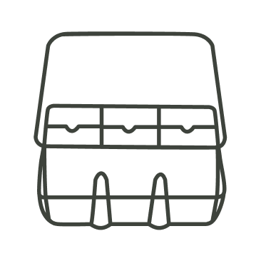 (1) 6-Cell with Dome & Tray