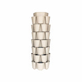 Seven-tier stone-colored GreenStalk Vertical Planter Basketweave featuring stacked tiers with six planting pockets each in a basketweave texture finish, studio shot isolated on a plain white background.