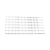 Silver galvanized steel A-frame trellis grid laying flat against a white background.