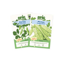 Two Epic Gardening seed packets from the Pea 2-Pack arranged side-by-side on a plain white background, featuring Patio Pride snap peas and Oregon Giant snow peas.