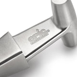 Close-up of the engraved Epic Gardening logo on the Epic Planting Dibble shank.