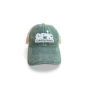 Front view of the green Epic Gardening cap with an embroidered logo.