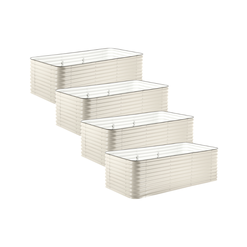 4-Pack Large Modular Metal Raised Garden Bed - 29" Tall