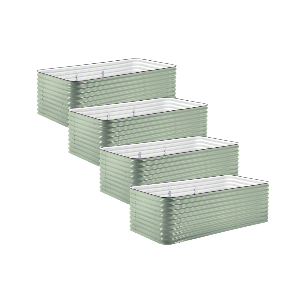 4-Pack Large Modular Metal Raised Garden Bed - 29" Tall