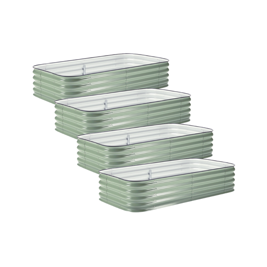 4-Pack Medium Modular Metal Raised Garden Bed - 15" Tall