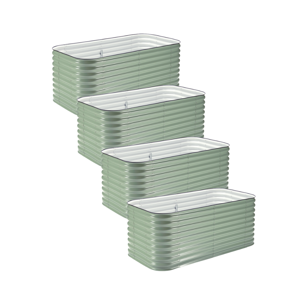 4-Pack Medium Modular Metal Raised Garden Bed - 29" Tall