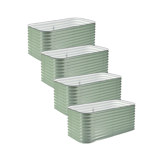4-Pack Medium Modular Metal Raised Garden Bed - 29" Tall
