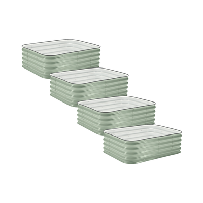 4-Pack Small Modular Metal Raised Garden Bed - 15" Tall