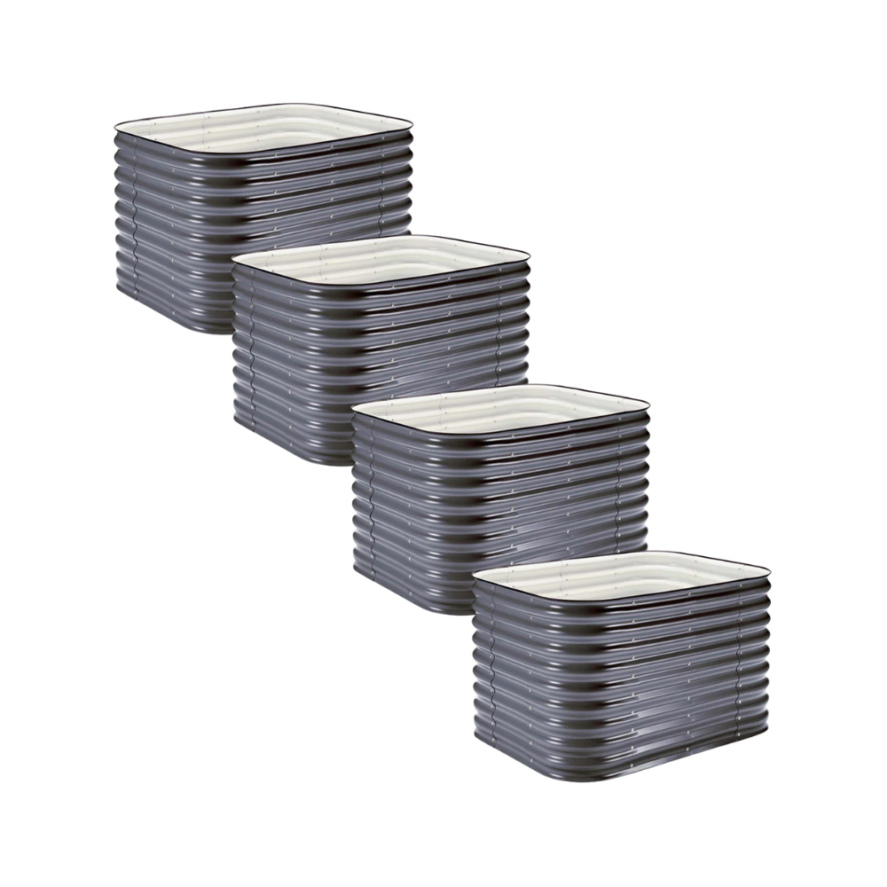 4-Pack Small Modular Metal Raised Garden Bed - 29" Tall