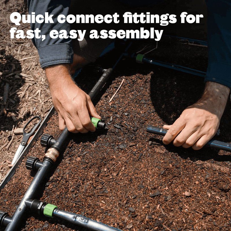GIF of a person connecting irrigation system
