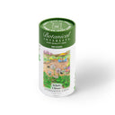 Botanical Interests White Clover Alternative Lawn Seed Shaker container with garden-themed design on a white background