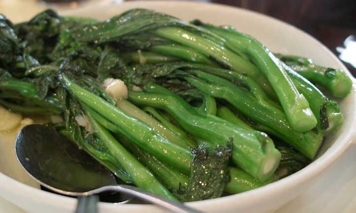 Cooked Chinese broccoli