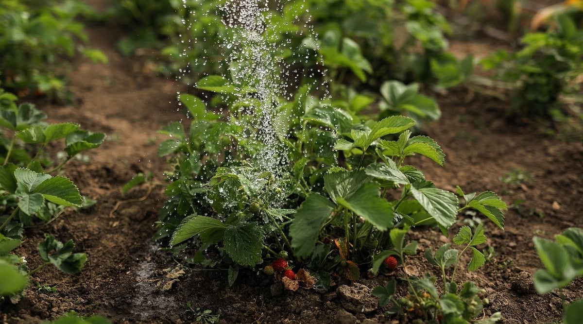 Water Falling on Fruit Plant