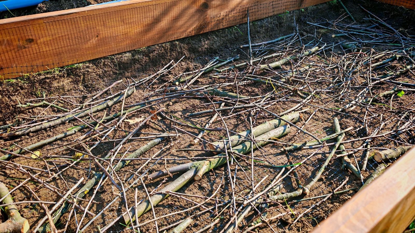 How to Use Fallen Winter Branches in Your Raised Bed